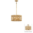 Metropolitan N6772-293 Coronade 4 Light Semi Flush (Convertible To Pendant) in Pandora Gold Leaf - Crescent Harbor 1