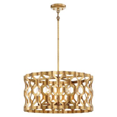 Metropolitan N6775-293 Coronade 6 Light Pendant in Pandora Gold Leaf - Crescent Harbor 1