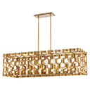 Metropolitan N6778-293 Coronade 10 Light Island Light in Pandora Gold Leaf - Crescent Harbor 1