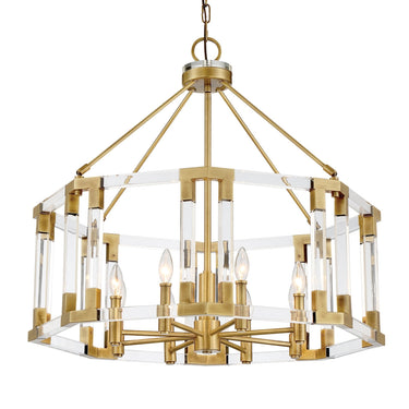 Metropolitan N7358-790 8 Light Chandelier in Aged Antique Brass - Crescent Harbor 1