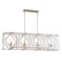 Metropolitan N7766-683 Brenton Cove 8 Light Island in Gold Mist Gold Leaf - Crescent Harbor 1