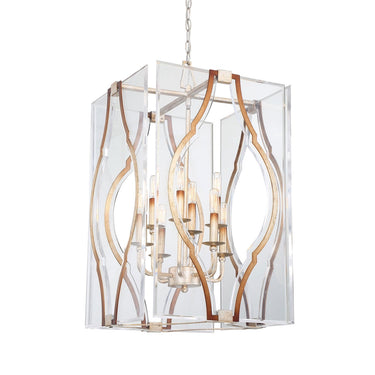 Metropolitan N7768-683 Brenton Cove 8 Light Pendant in Gold Mist Gold Leaf - Crescent Harbor 1