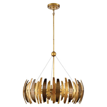 Metropolitan N7837-659 Manitou Six Light Chandelier in Ardor Gold - Crescent Harbor 1
