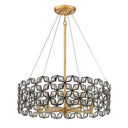 Metropolitan N7845-711 Brookcrest 5 Light Pendant in Sand Coal W/ Gold Leaf - Crescent Harbor 1