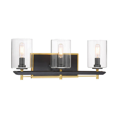 Metropolitan N7851-707 Sable Point 3 Light Bath in Sand Coal With Honey Gold Acce - Crescent Harbor 1