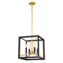 Metropolitan N7854-707 Sable Point 4 Light Pendant in Sand Coal With Honey Gold Acce - Crescent Harbor 1