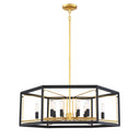 Metropolitan N7855-707 Sable Point 12 Light Pendant in Sand Coal With Honey Gold Acce - Crescent Harbor 1