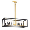 Metropolitan N7856-707 Sable Point 12 Light Pendant in Sand Coal With Honey Gold Acce - Crescent Harbor 1