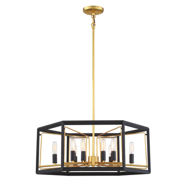 Metropolitan N7859-707 Sable Point 12 Light Pendant in Sand Coal With Honey Gold Acce - Crescent Harbor 1