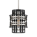 Metropolitan N7980-420 Presten 1 Light Mini Pendant in Brushed Nickel W/ Sand Coal - Crescent Harbor 1