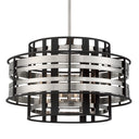 Metropolitan N7986-420 Presten 8 Light Pendant in Brushed Nickel W/ Sand Coal - Crescent Harbor 1