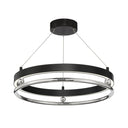 Metropolitan N7992-572-L 28W Grande Illusion Led Semi Flush in Coal / Polished Nickel - Crescent Harbor 1