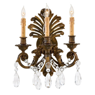 Metropolitan N952013 3 Light Wall Sconce in Stained Gold - Crescent Harbor 1