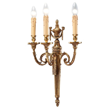 Metropolitan N9603 3 Light Wall Sconce in Stained Gold - Crescent Harbor 1