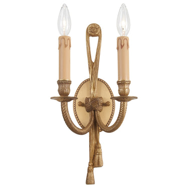 Metropolitan N9681B 2Lt Wall Sconce Antique Gold in French Gold - Crescent Harbor 1