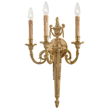 Metropolitan N9773 3 Light Wall Sconce in French Gold - Crescent Harbor 1
