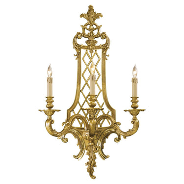 Metropolitan N9803 3 Light Wall Sconce in Renaissance Gold - Crescent Harbor 1