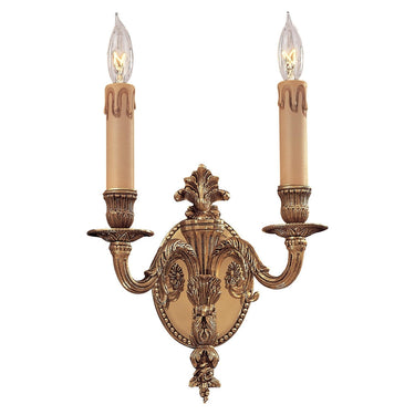 Metropolitan N9812 2 Light Wall Sconce in Renaissance Gold - Crescent Harbor 1
