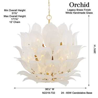 Metropolitan Orchid 35.5" 24 Light Pendant - N2219-732 7
