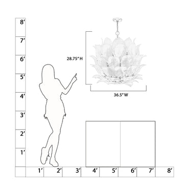 Metropolitan Orchid 35.5" 24 Light Pendant - N2219-732 8