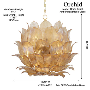 Metropolitan Orchid 35.5" 24 Light Pendant - N2219-A-732 6