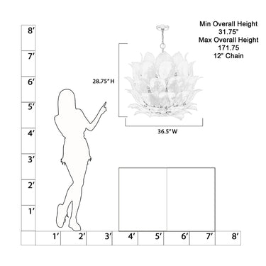 Metropolitan Orchid 35.5" 24 Light Pendant - N2219-A-732 7
