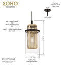 Metropolitan Soho 1 Light Mini Pendant - N7811-726 4