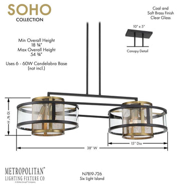Metropolitan Soho 6 Light Island - N7819-726 3