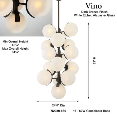 Metropolitan Vino 24.75" 16 Light Pendant - N2089-860 6