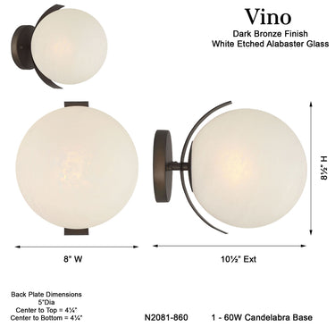 Metropolitan Vino 8.5" High 1 Light Wall Sconce - N2081-860 5
