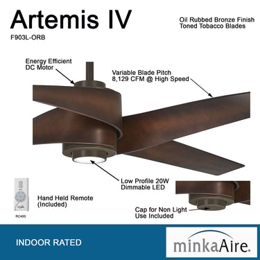 Minka Aire Artemis Iv F903L 64 Inch Led Ceiling Fan 7