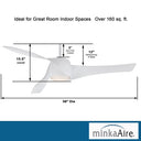 Minka Aire Artemis Led F803DL 58" Ceiling Fanw/ Led Light Kit 27