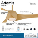 Minka Aire Artemis Led F803DL 58" Ceiling Fanw/ Led Light Kit 9