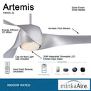 Minka Aire Artemis Led F803DL 58" Ceiling Fanw/ Led Light Kit 11