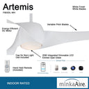 Minka Aire Artemis Led F803DL 58" Ceiling Fanw/ Led Light Kit 13