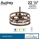 Minka Aire Audrey Ceiling Fan - F631L-CL/DK 1