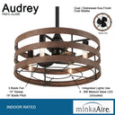 Minka Aire Audrey Ceiling Fan - F631L-CL/DK 2
