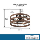 Minka Aire Audrey Ceiling Fan - F631L-CL/DK 