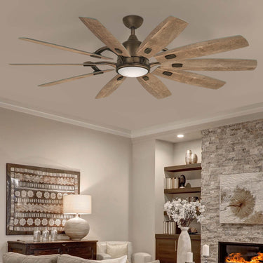Minka Aire Barn F864L 65" Ceilling Fan W/ Light Kit 8