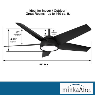 Minka Aire Chubby 58" LED Ceiling Fan For Outdoor Use - F781L 3
