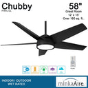 Minka Aire Chubby 58" LED Ceiling Fan For Outdoor Use - F781L 4
