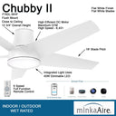 Minka Aire Chubby II 58" LED Ceiling Fan For Outdoor Use - F782L 8