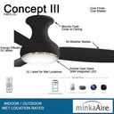 Minka Aire Concept&trade; III LED 54" Ceiling Fan W/ LED Light Kit - F467L 5