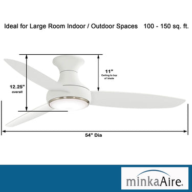 Minka Aire Concept Iii Led F467L 54" Ceiling Fan W/ Led Light Kit 13
