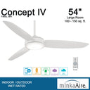 Minka Aire Concept Iv Led F465L 54" Ceiling Fan W/ Led Light Kit 8