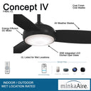 Minka Aire Concept Iv Led F465L 54" Ceiling Fan W/ Led Light Kit 9