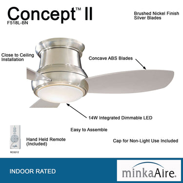 Minka Aire Concept&trade; ll 44" LED Flush Mount Ceiling Fan - F518L 2