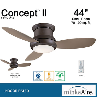 Minka Aire Concept&trade; ll 44" LED Flush Mount Ceiling Fan - F518L 4