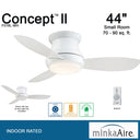 Minka Aire Concept&trade; ll 44" LED Flush Mount Ceiling Fan - F518L 7