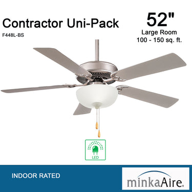Minka Aire Contractor Uni-Pack LED 52" Ceiling Fan - F448L 1